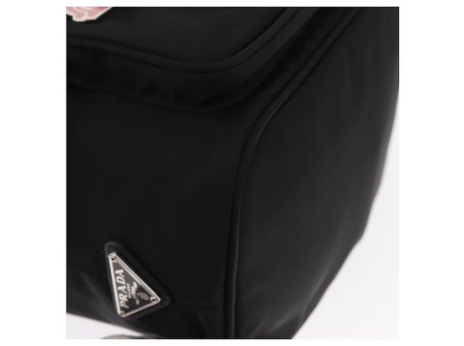 PRADA Bolsa de Mão Nylon 2 vias Preto Prata Auth 158945SAM - vista 16