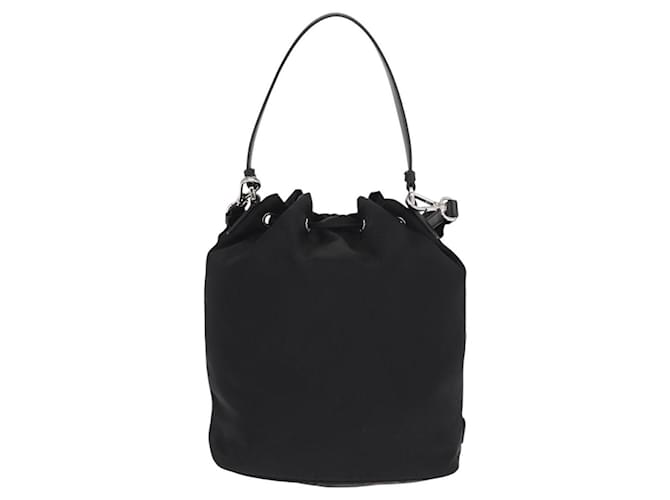 PRADA Bolsa de Mão Nylon 2 vias Preto Prata Auth 158945SAM - vista 2