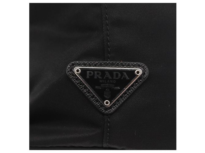 PRADA Bolsa de Mão Nylon 2 vias Preto Prata Auth 158945SAM - vista 20