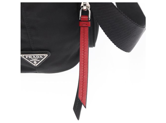 PRADA Bolsa de Mão Nylon 2 vias Preto Prata Auth 158945SAM - vista 21