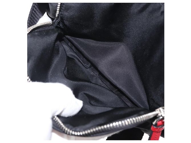 PRADA Bolsa de Mão Nylon 2 vias Preto Prata Auth 158945SAM - vista 28