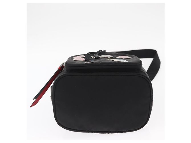 PRADA Bolsa de Mão Nylon 2 vias Preto Prata Auth 158945SAM - vista 5
