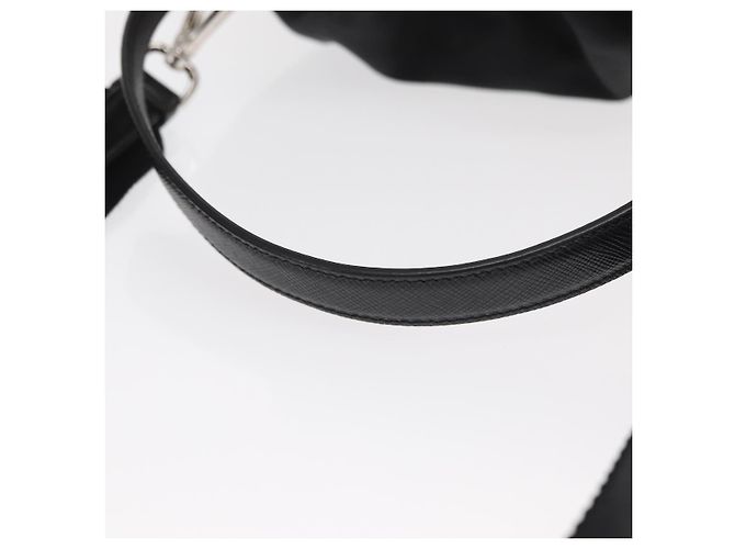 PRADA Bolsa de Mão Nylon 2 vias Preto Prata Auth 158945SAM - vista 7