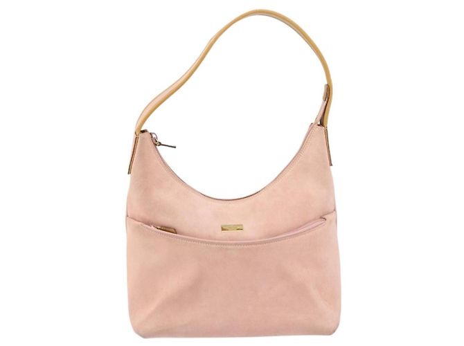 Borsa a Mano GUCCI Camoscio Rosa Oro 001 3386 1705 Auth 158392 D'oro - vista 2