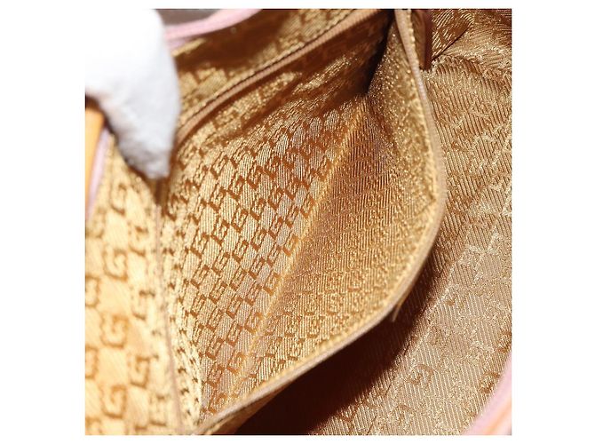 Borsa a Mano GUCCI Camoscio Rosa Oro 001 3386 1705 Auth 158392 D'oro - vista 21