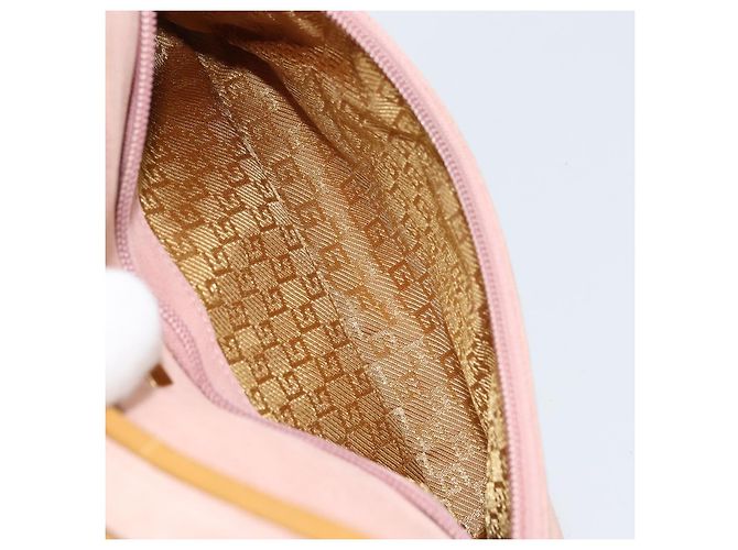 Borsa a Mano GUCCI Camoscio Rosa Oro 001 3386 1705 Auth 158392 D'oro - vista 23