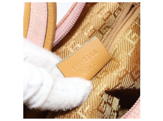 Borsa a Mano GUCCI Camoscio Rosa Oro 001 3386 1705 Auth 158392 D'oro - vista 24
