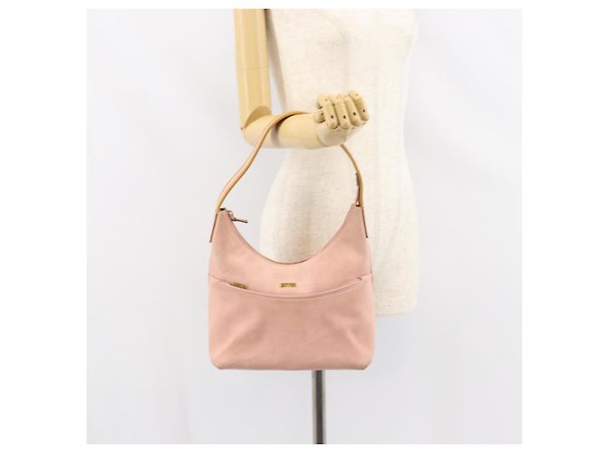 Borsa a Mano GUCCI Camoscio Rosa Oro 001 3386 1705 Auth 158392 D'oro - vista 25