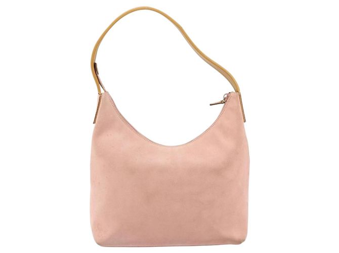 Borsa a Mano GUCCI Camoscio Rosa Oro 001 3386 1705 Auth 158392 D'oro - vista 3