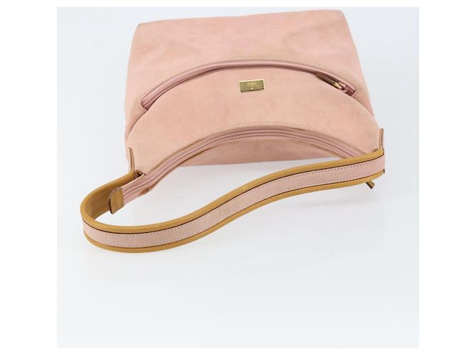 Borsa a Mano GUCCI Camoscio Rosa Oro 001 3386 1705 Auth 158392 D'oro - vista 7