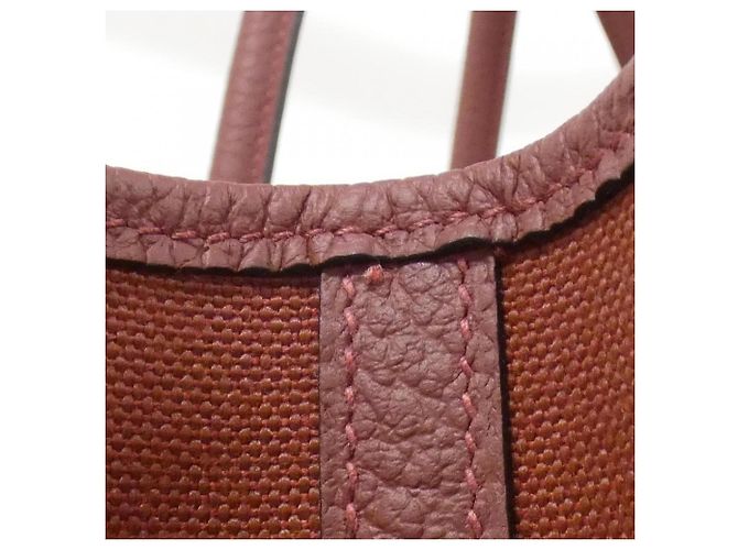 Borsa Hermès Garden Party Voyage Rosso - vista 6