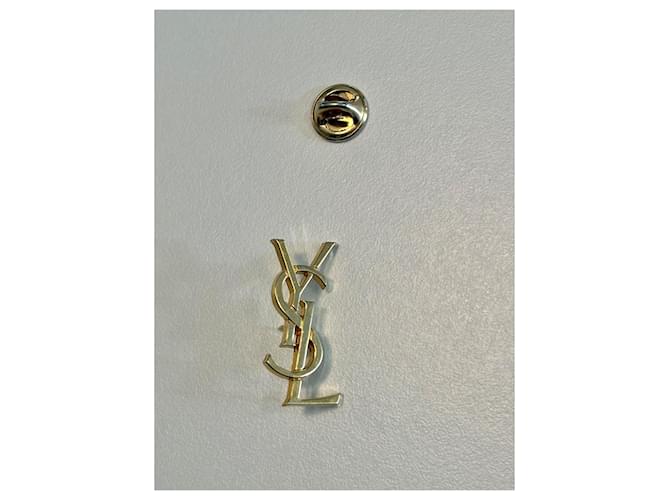 Spilla Yves Saint Laurent Monogramma Logo Oro D'oro - vista 2