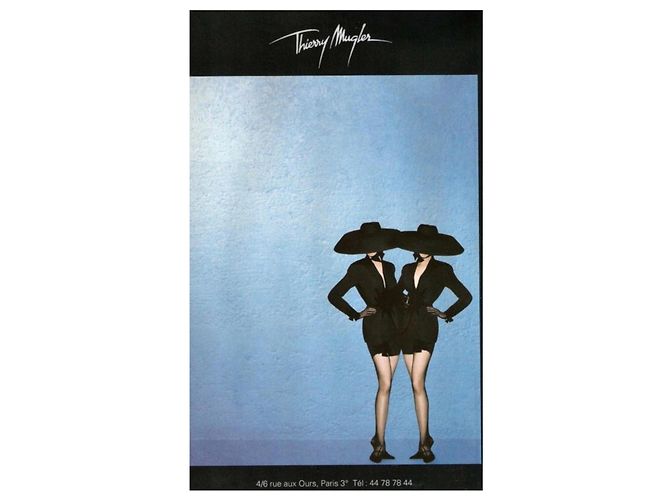 Completo con gonna Thierry Mugler nero in lana e velluto - vista 14