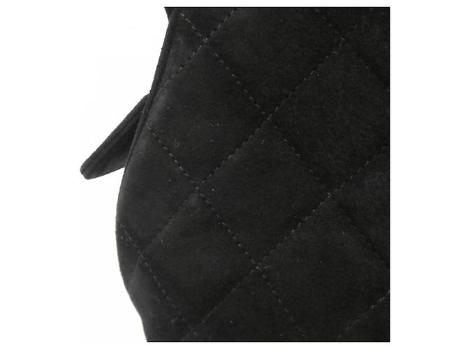 Borsa in suede nera Chanel Nero - vista 5