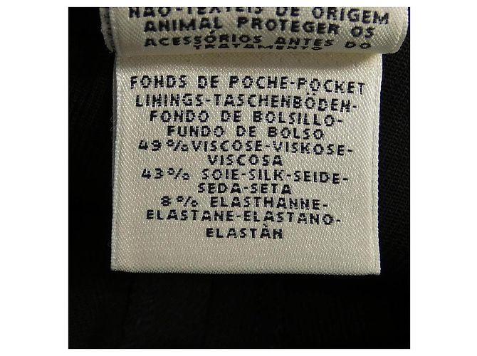 Hermès Short de seda Hermes Negro - vista 4