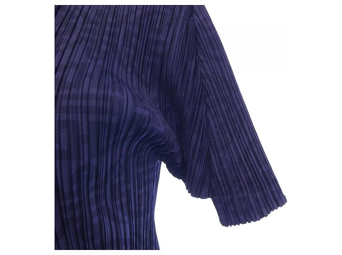 Issey Miyake Camisa S/S Pleats Please Púrpura - vista 5
