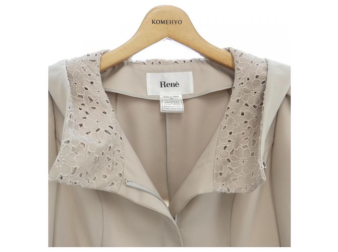 Autre Marque Abrigo de lana Rene Beige - vista 5