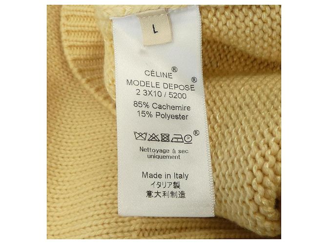 Céline Tejido de cachemira Celine Amarillo - vista 3