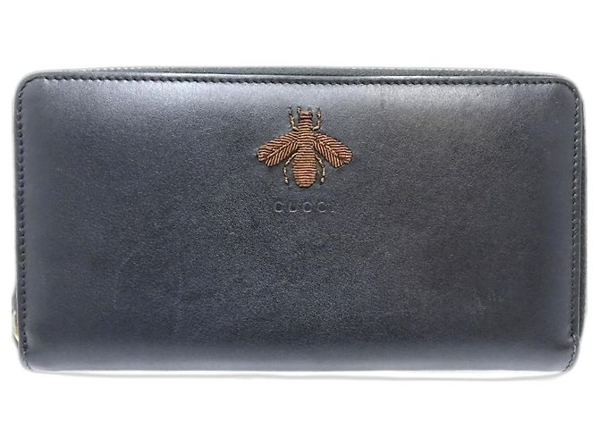 Portafoglio lungo Gucci Animalier Bee Nero - vista 2