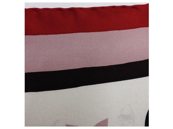 Sciarpa di seta rossa Louis Vuitton Rosso - vista 6