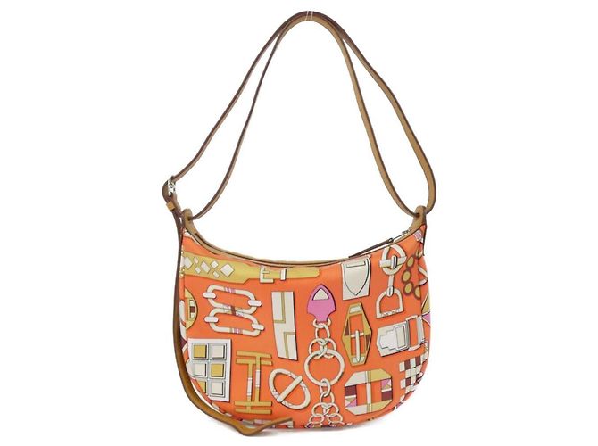 Pochette Hermès Carre En Boucles Sursoie To Go Arancione - vista 2
