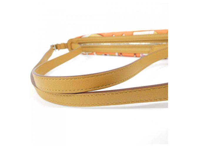 Pochette Hermès Carre En Boucles Sursoie To Go Arancione - vista 5