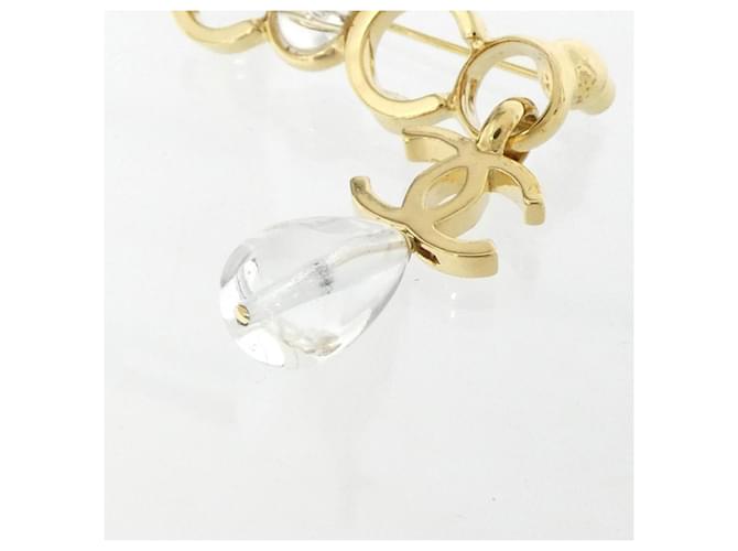Spilla Trasparente e Dorata Chanel D'oro - vista 2
