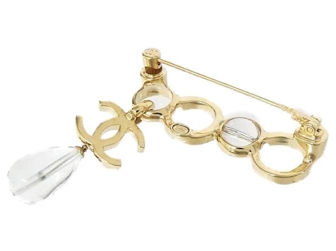 Spilla Trasparente e Dorata Chanel D'oro - vista 3