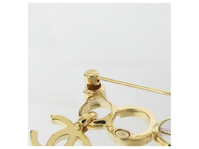 Spilla Trasparente e Dorata Chanel D'oro - vista 4