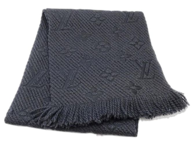 Stola in lana e seta nera Louis Vuitton Nero - vista 10