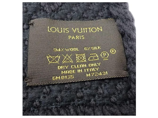 Stola in lana e seta nera Louis Vuitton Nero - vista 9
