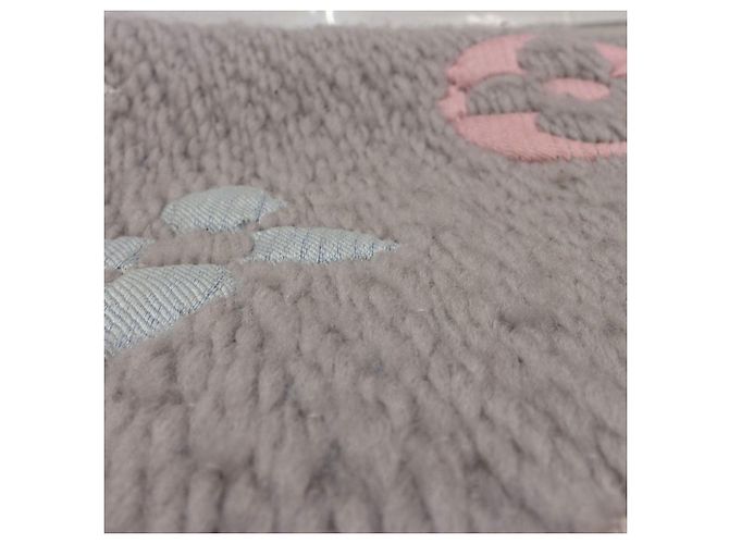 Stola in lana-seta grigia e rosa Louis Vuitton Marrone - vista 6