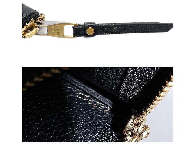 Monedero de cuero Monogram Empreinte Louis Vuitton Negro Beige - vista 9
