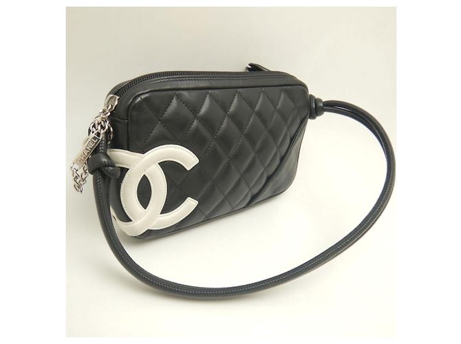 Borsa Pouch Chanel Ligne Cambon Nero Bianco - vista 2