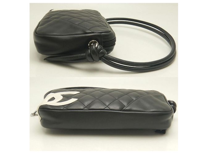 Borsa Pouch Chanel Ligne Cambon Nero Bianco - vista 4