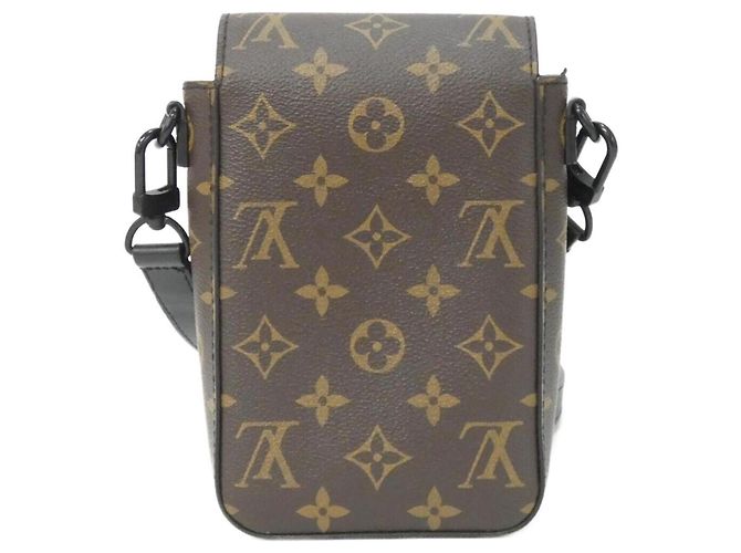Portafoglio verticale indossabile S-Lock Monogram Macassar di Louis Vuitton Marrone Nero - vista 2