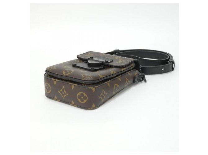 Portafoglio verticale indossabile S-Lock Monogram Macassar di Louis Vuitton Marrone Nero - vista 3