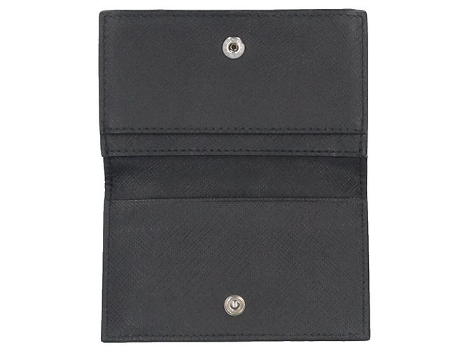 Prada Saffiano Leather Business Card Case Black - view 6