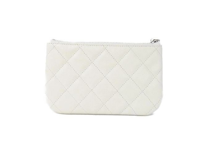 Bolso de piel de ternera texturizada Chanel AP4811 Blanco - vista 2