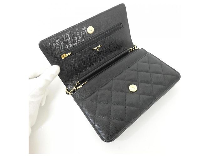 Timeless Chanel Portafoglio Classico a Catena Senza Tempo Nero Bordò - vista 7