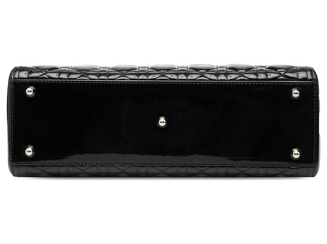Dior Schwarz Große Lackleder Cannage Lady Dior - Ansicht 3