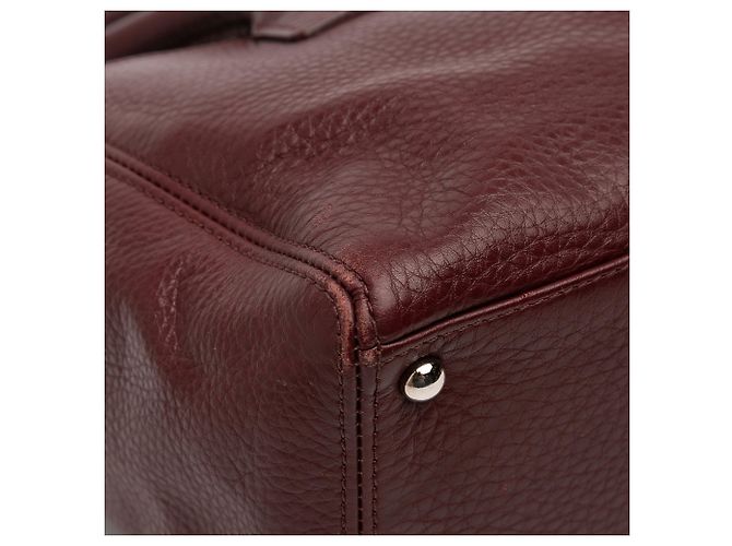 Executive Chanel Rosso Piccola Borsa in Pelle di Vitello Esecutiva Cerf Bordò - vista 8