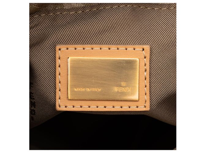 Borsa tote in tela Zucchino marrone Fendi Beige - vista 5