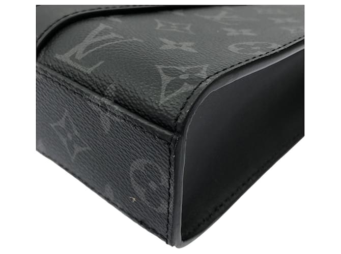 Borsa Cross Sac Plat Monogram Eclipse Louis Vuitton Nero - vista 3