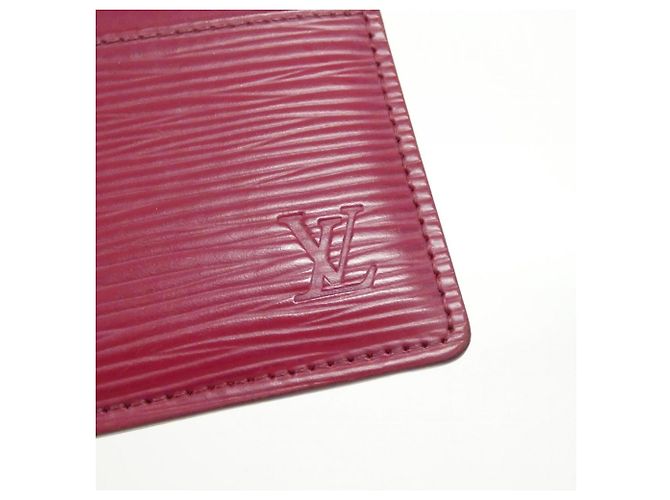 Estuche para tarjetas Louis Vuitton Epi M60327 Fucsia - vista 4