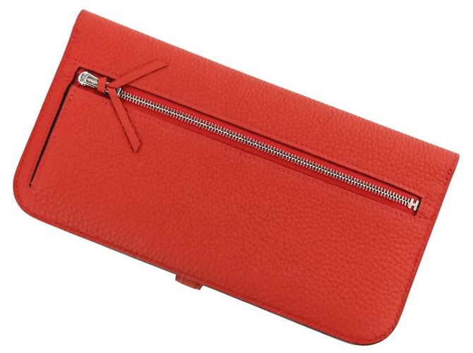 Hermès Dogon Lange Brieftasche Rot - Ansicht 2