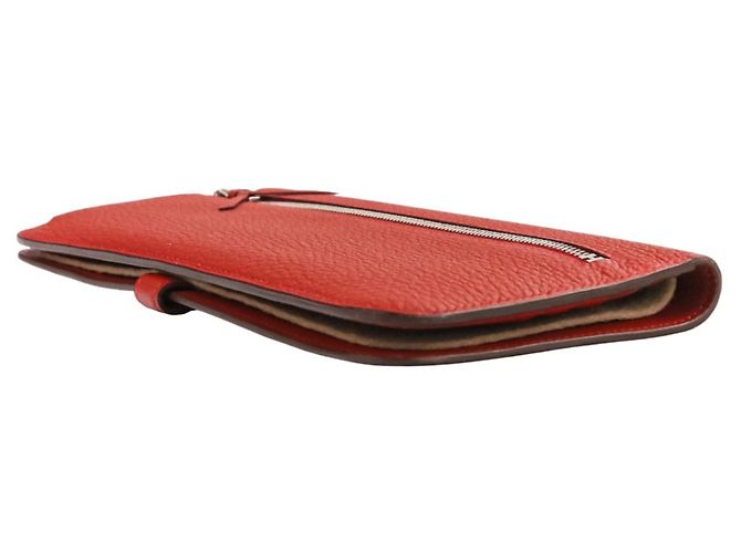 Hermès Dogon Lange Brieftasche Rot - Ansicht 4