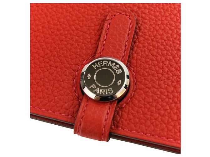 Hermès Dogon Lange Brieftasche Rot - Ansicht 7