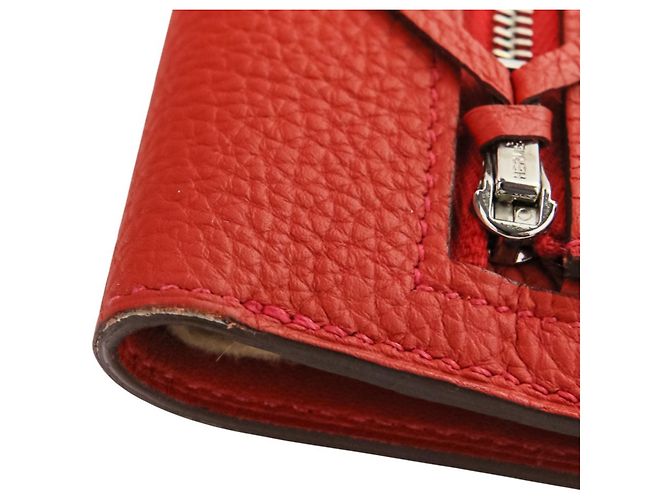 Hermès Dogon Lange Brieftasche Rot - Ansicht 9