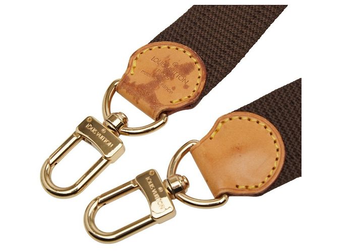 Cinghia a spalla in tela marrone Louis Vuitton - vista 2
